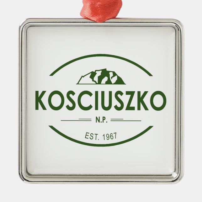 Kosciuszko National Park Metal Tree Decoration (Front)