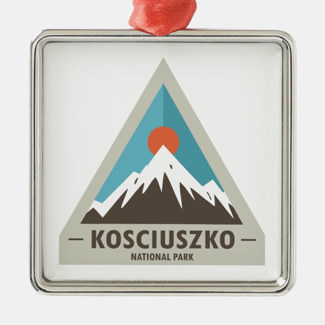Kosciuszko National Park Metal Tree Decoration (Front)
