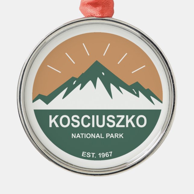 Kosciuszko National Park Metal Tree Decoration (Front)