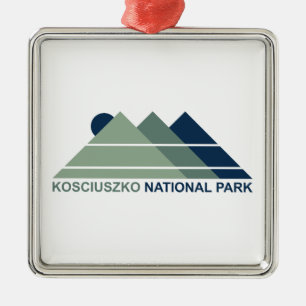 Kosciuszko National Park Mountain Sun Metal Tree Decoration