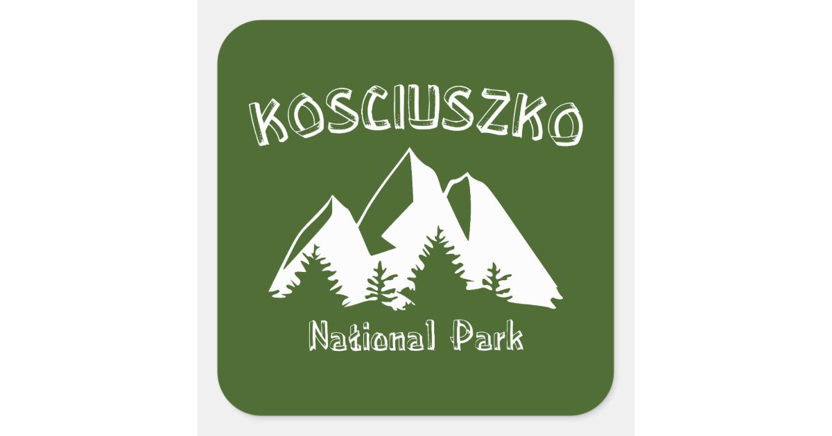 Kosciuszko National Park Square Sticker | Zazzle