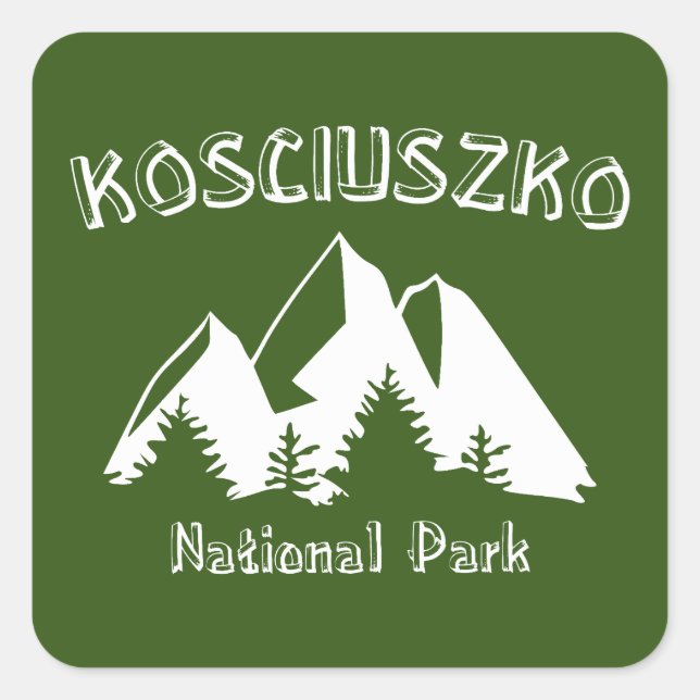 Kosciuszko National Park Square Sticker (Front)