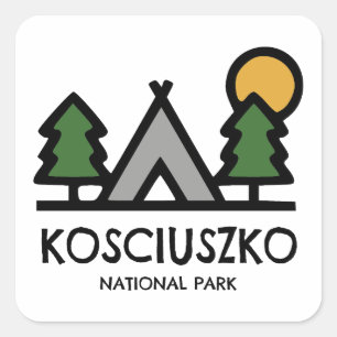 Kosciuszko National Park Square Sticker