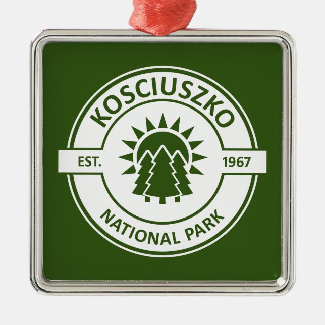 Kosciuszko National Park Sun Trees Metal Tree Decoration (Front)
