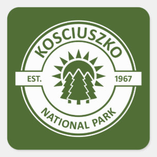 Kosciuszko National Park Sun Trees Square Sticker
