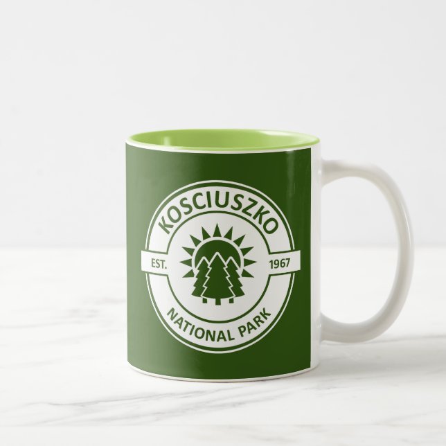 Kosciuszko National Park Sun Trees Two-Tone Coffee Mug (Right)