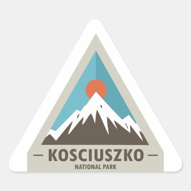 Kosciuszko National Park Triangle Sticker (Front)