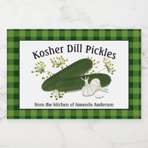 Kosher Dill Pickles Plaid H Food Label