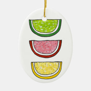 Kosher Jelly Citrus Fruit Slice Candy Passover Ceramic Tree Decoration