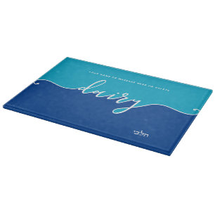 Kosher Kitchen Script Dairy Blue Cutting Board