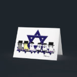 Kosher Kitties In A Row Holiday Card<br><div class="desc">PRLimages is a division of Paintings by Rachel Lowry.</div>