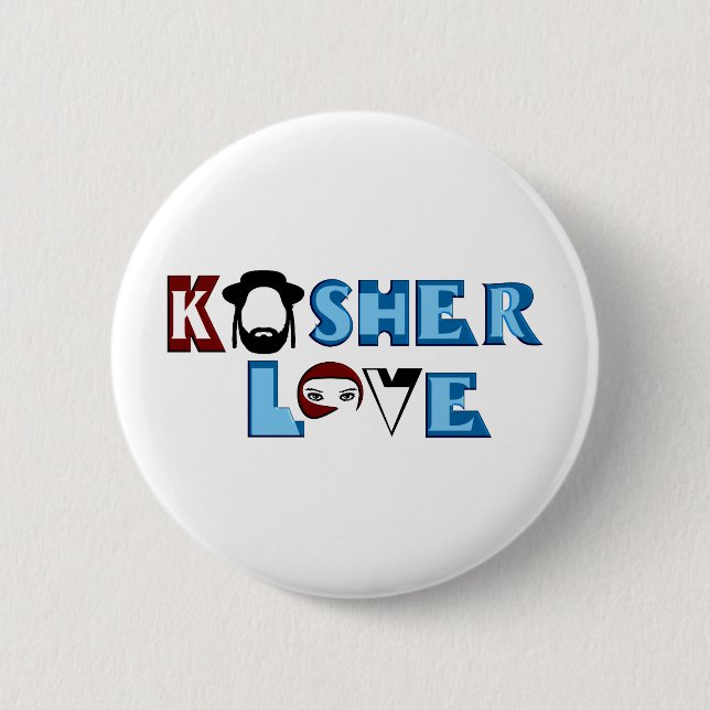 Kosher Love 6 Cm Round Badge (Front)