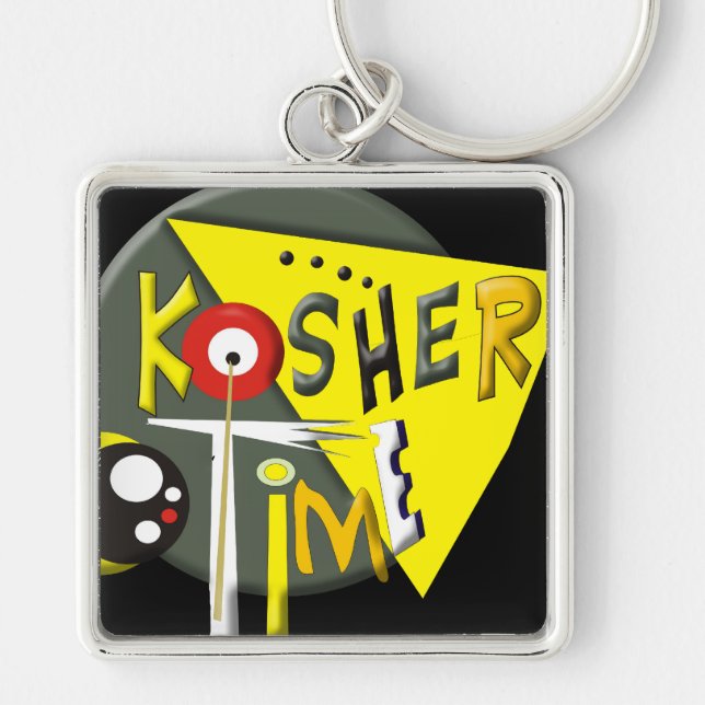 Kosher Time Key Ring (Front)