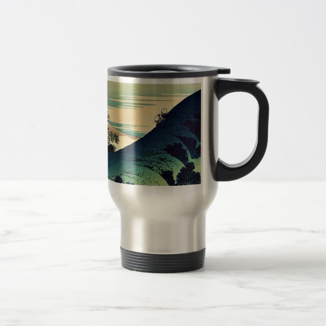 Koshu inume toge by Katsushika, Hokusai Ukiyoe Travel Mug (Right)