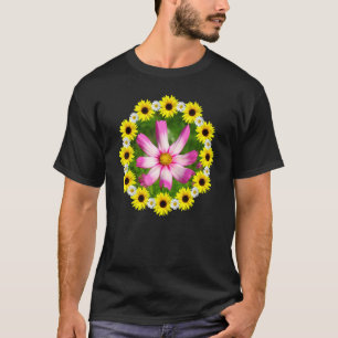 Kosmee Flower Pink Sunflowers Daisy Flower T-Shirt