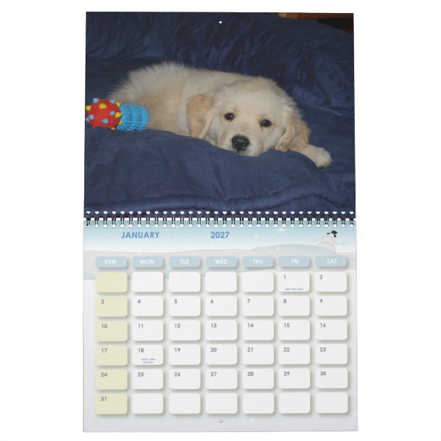 Kosmo's First Year Calendar (Jan 2027)