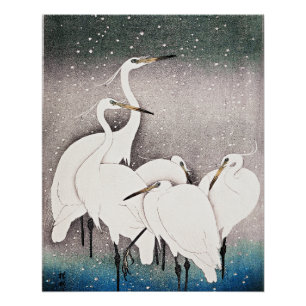 Koson - A Group of Egrets Poster