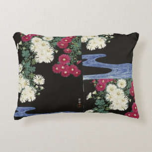 Koson Chrysanthemum Garden Japanese Flower Art Decorative Cushion