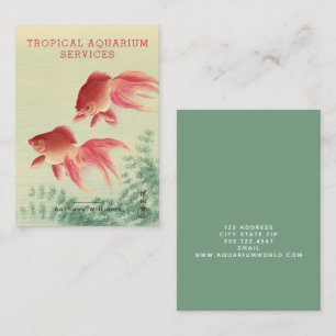 Koson, Goldfish -Japanese Fine Art - Aquarium Business Card