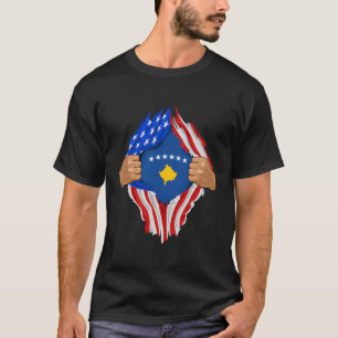 Kosovar Blood Inside Me Kosovo Flag Gift T-Shirt