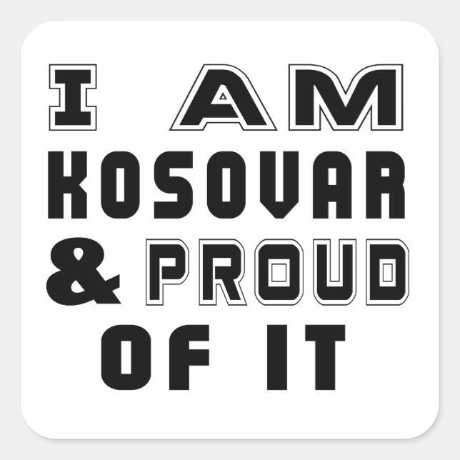 KOSOVAR DESIGNS SQUARE STICKER (Front)