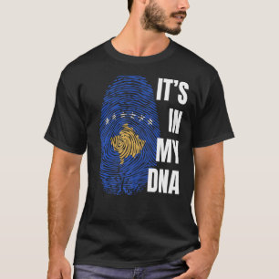 Kosovarian Flag Dna Fingerprint Kosovo T-Shirt