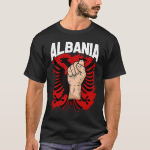 Kosovo Albania  Tirana Flag Double Eagle T-Shirt