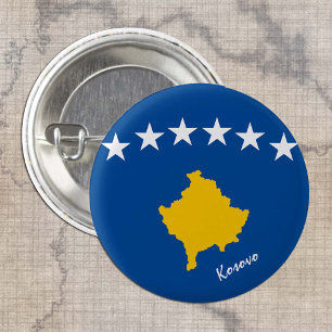Kosovo button, patriotic Kosovo Flag fashion 3 Cm Round Badge