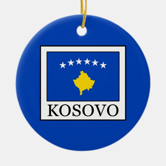 Kosovo Ceramic Tree Decoration (Front)
