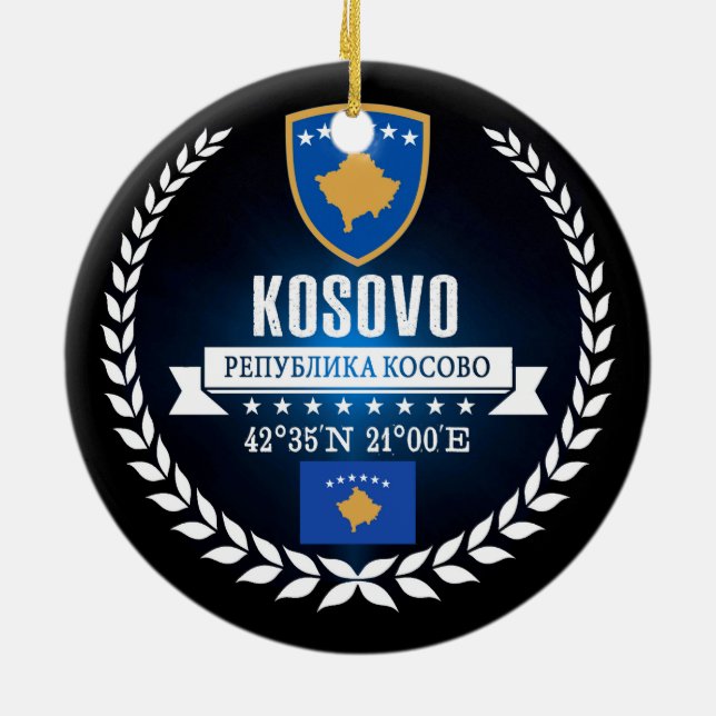 Kosovo Ceramic Tree Decoration (Back)