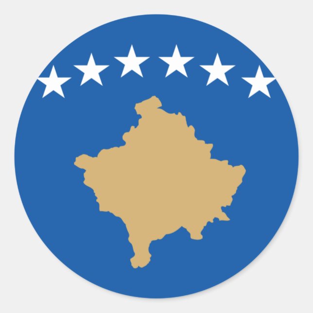 kosovo classic round sticker (Front)