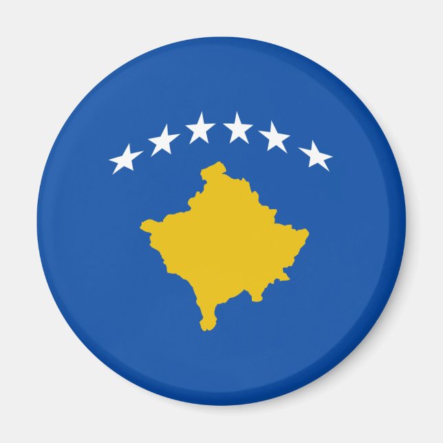 Kosovo Fisheye Flag Magnet (Front)