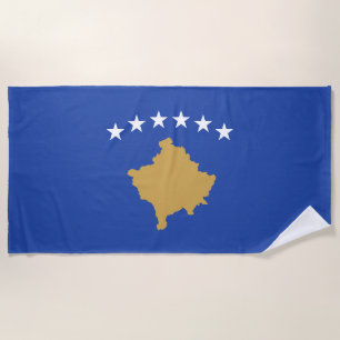Kosovo Flag Beach Towel