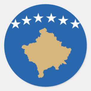 Kosovo Flag Classic Round Sticker