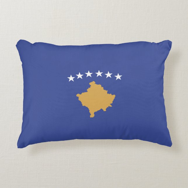 Kosovo flag decorative cushion (Front)
