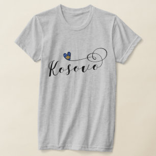 Kosovo Flag Heart, I Love Kosovo, Kosovan T-Shirt