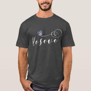 Kosovo Flag Heart, I Love Kosovo, Kosovar T-Shirt
