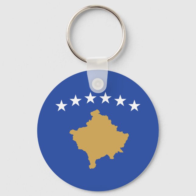 Kosovo Flag Key Ring (Front)