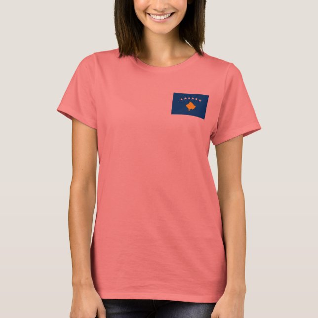 Kosovo Flag + Map T-Shirt (Front)
