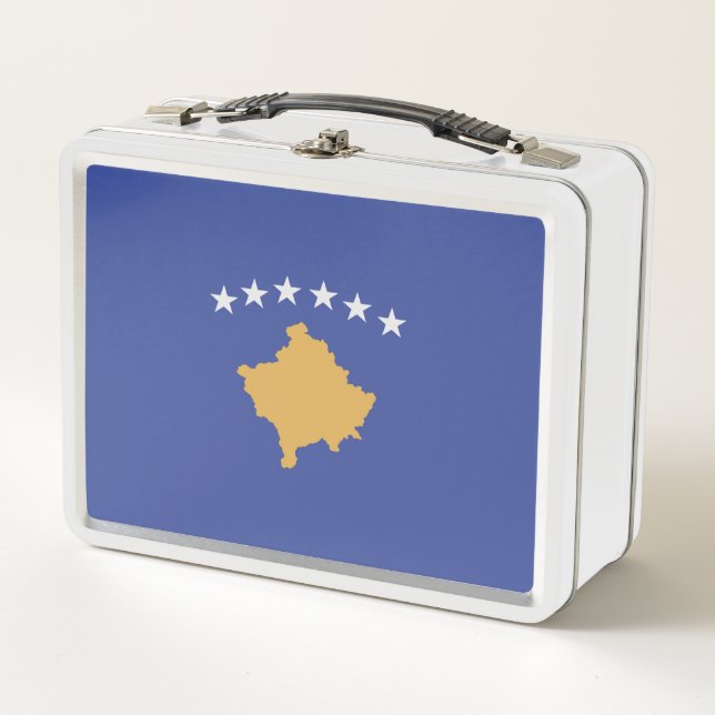 Kosovo flag metal lunch box (Front)
