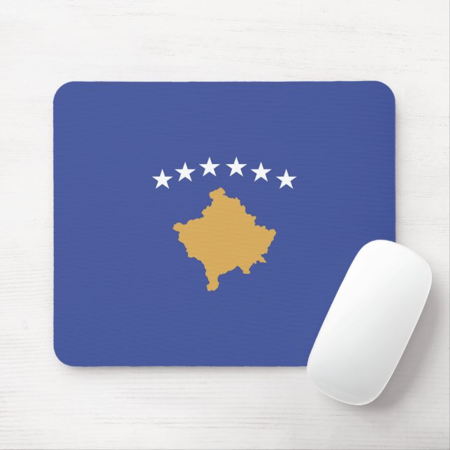 Kosovo flag mouse mat (With Mouse)
