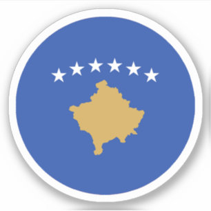 Kosovo Flag Round Sticker