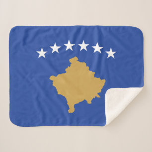 Kosovo Flag Sherpa Blanket