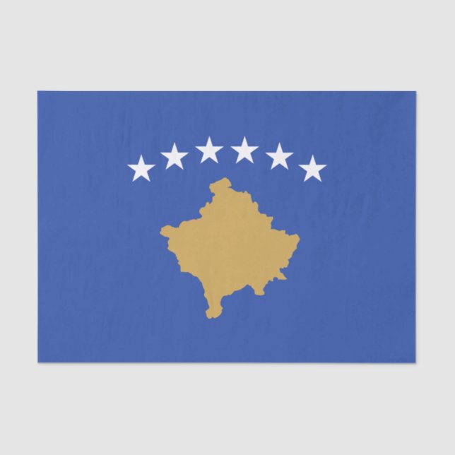 Kosovo Flag Tissue Paper (Front)