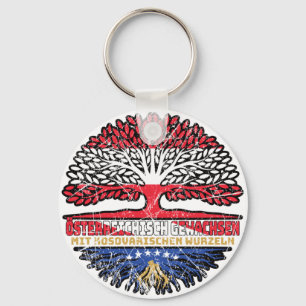 Kosovo Kosovarisch Österreichisch Österreich Baum Key Ring