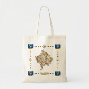 Kosovo Map + Flags Bag