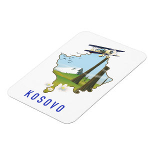 Kosovo map magnet