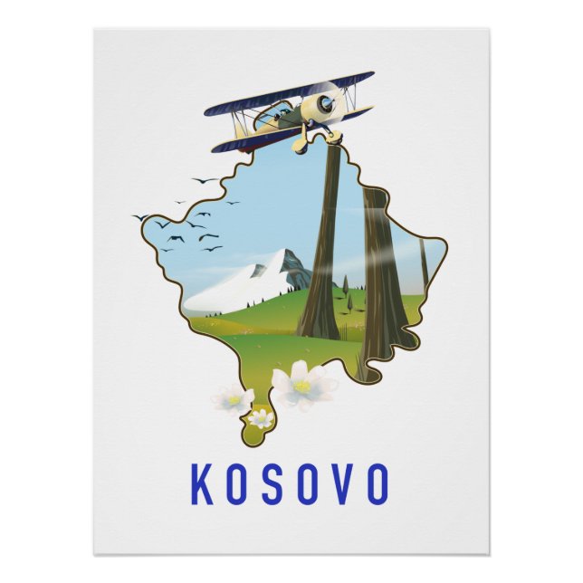 Kosovo map poster (Front)