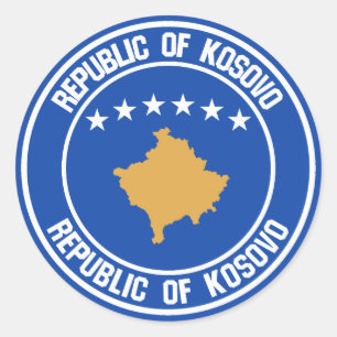 Kosovo Round Emblem Classic Round Sticker