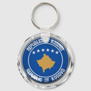 Kosovo Round Emblem Key Ring